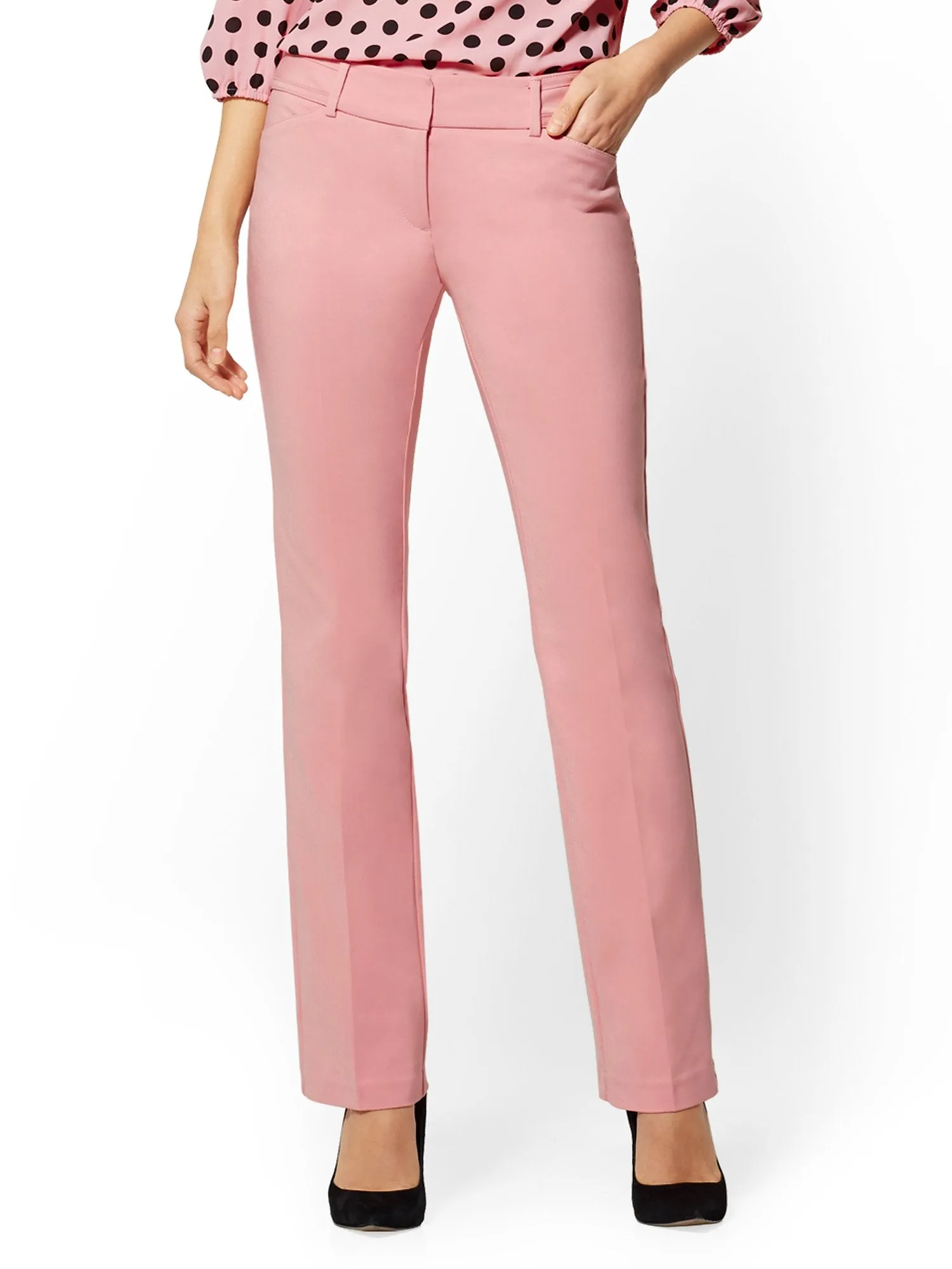 Petite Straight-Leg Pant - Signature Fit - All-Season Stretch - 7th Avenue