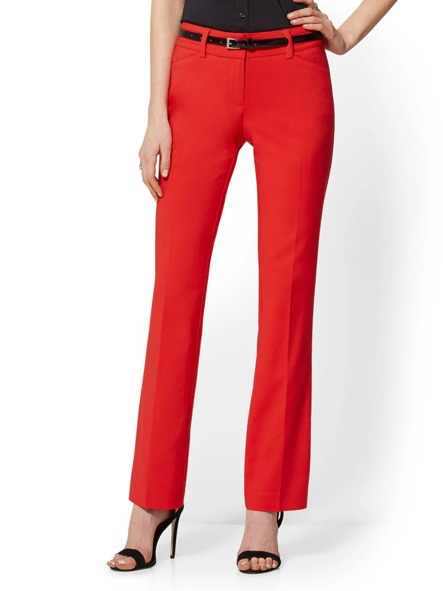 Petite Straight-Leg Pant - Signature Fit - All-Season Stretch - 7th Avenue