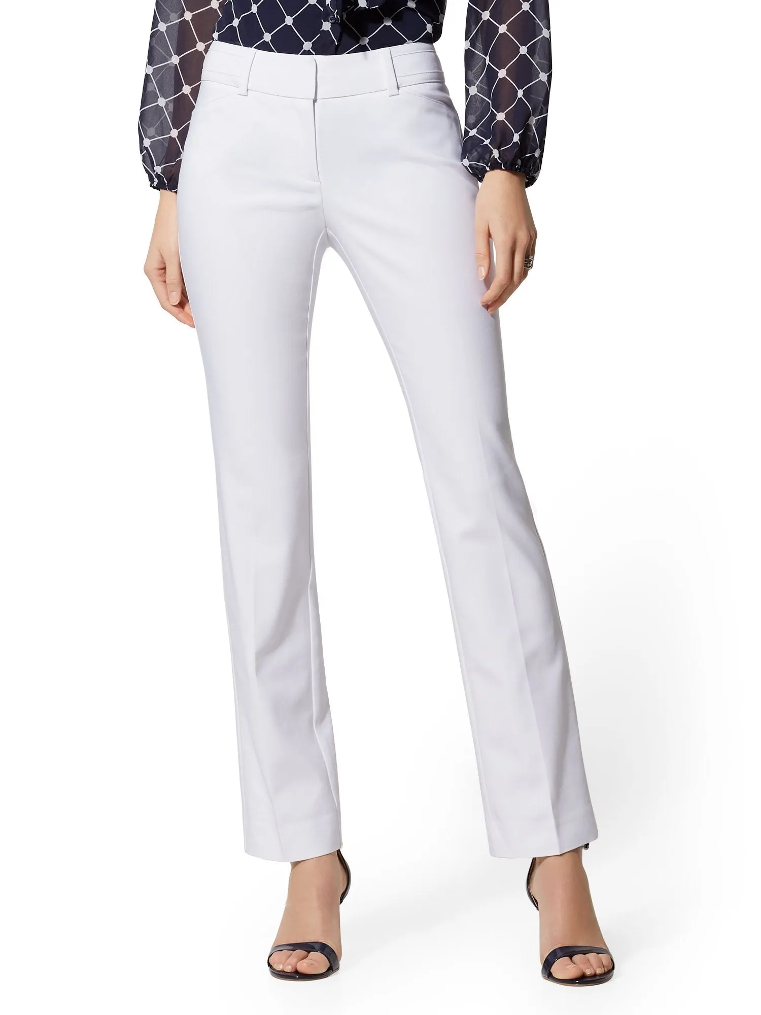 Petite Straight-Leg Pant - Signature Fit - All-Season Stretch - 7th Avenue