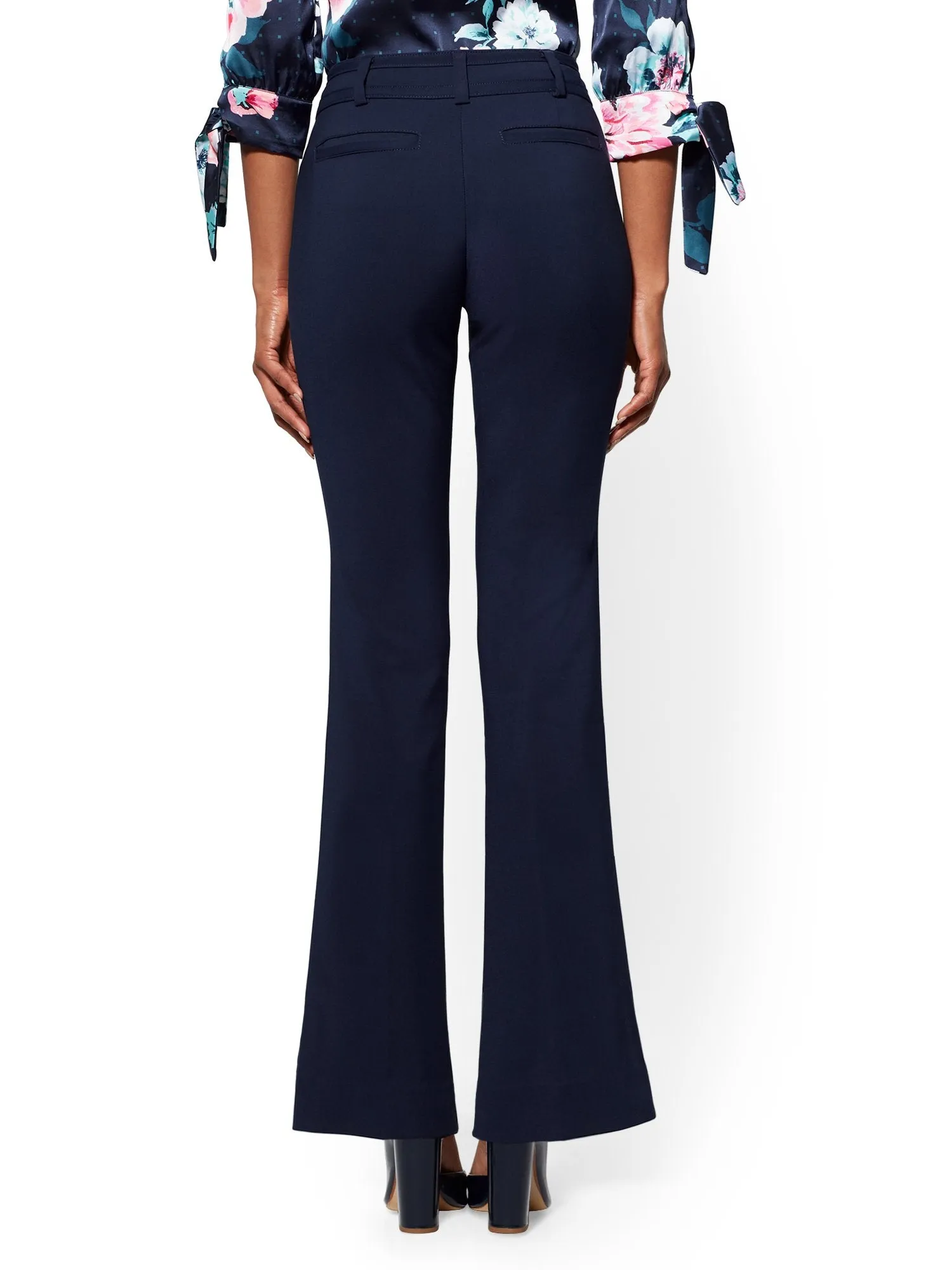 Petite Straight-Leg Pant - Signature Fit - All-Season Stretch - 7th Avenue