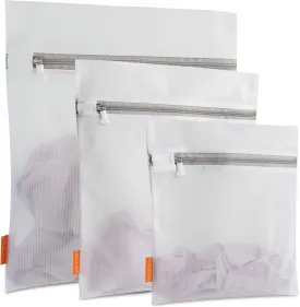 Polecasa Premium Mesh Laundry Bags with Sturdy Zipper for Delicates - 3 Pack Durable Laundry Wash Bags - Protect Clothes in Washing Machine - 1 Large, 1 Medium, 1 Small