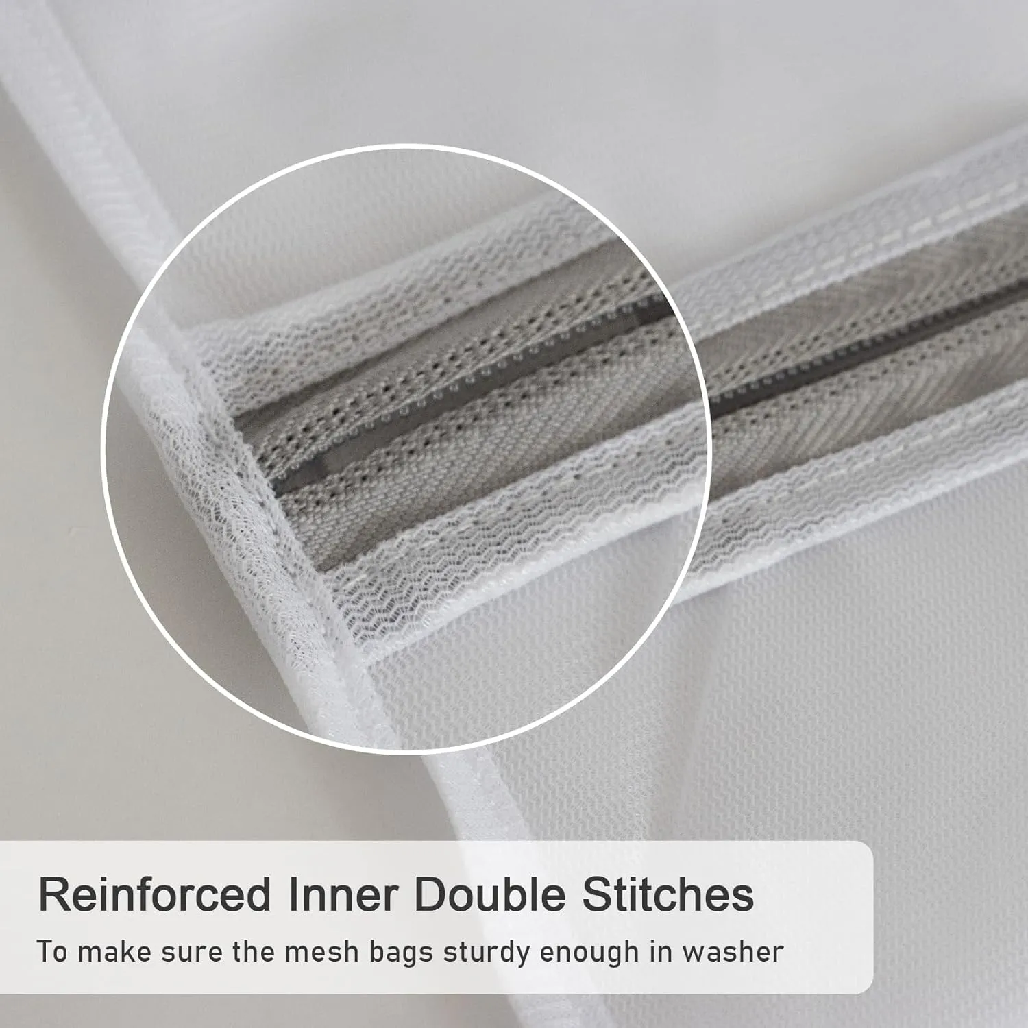 Polecasa Premium Mesh Laundry Bags with Sturdy Zipper for Delicates - 3 Pack Durable Laundry Wash Bags - Protect Clothes in Washing Machine - 1 Large, 1 Medium, 1 Small