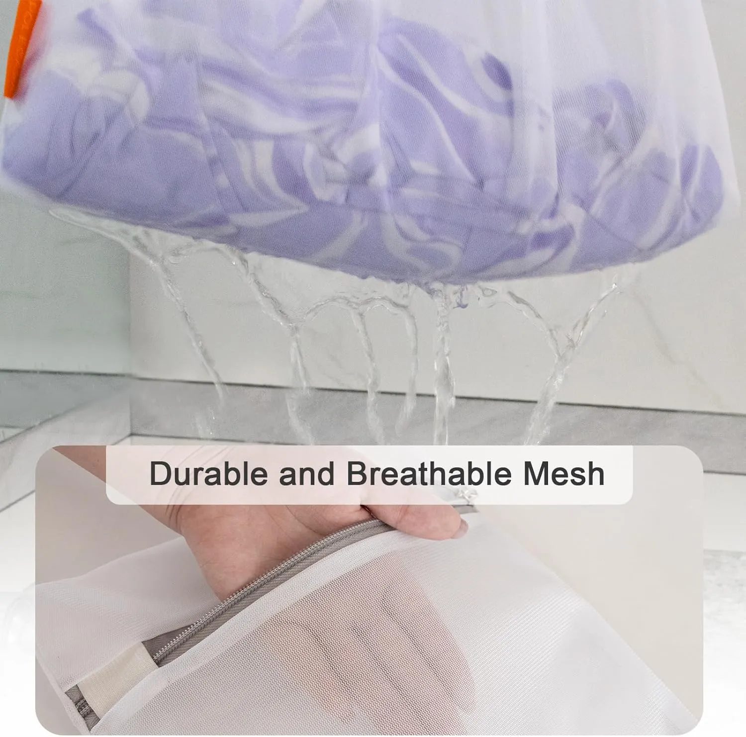 Polecasa Premium Mesh Laundry Bags with Sturdy Zipper for Delicates - 3 Pack Durable Laundry Wash Bags - Protect Clothes in Washing Machine - 1 Large, 1 Medium, 1 Small