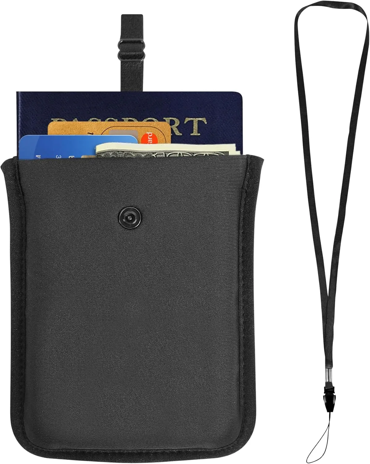 RFID-Blocking Travel Bra Wallet, Hidden Money Pouch with Adjustable Elastic Strap, Ideal Secret Pocket Protect Your Passport Credit Cards Valuables