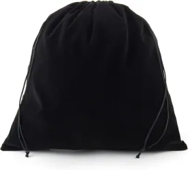 Sanrich 5 Pack Large Black Velvet Pouch Bags With Drawstring -14 x14 INCH Treat Bag Dust Bag For Gift Hair Dryer Hotel Storage Velvet Gym Bags Drawstring Cloth Packing