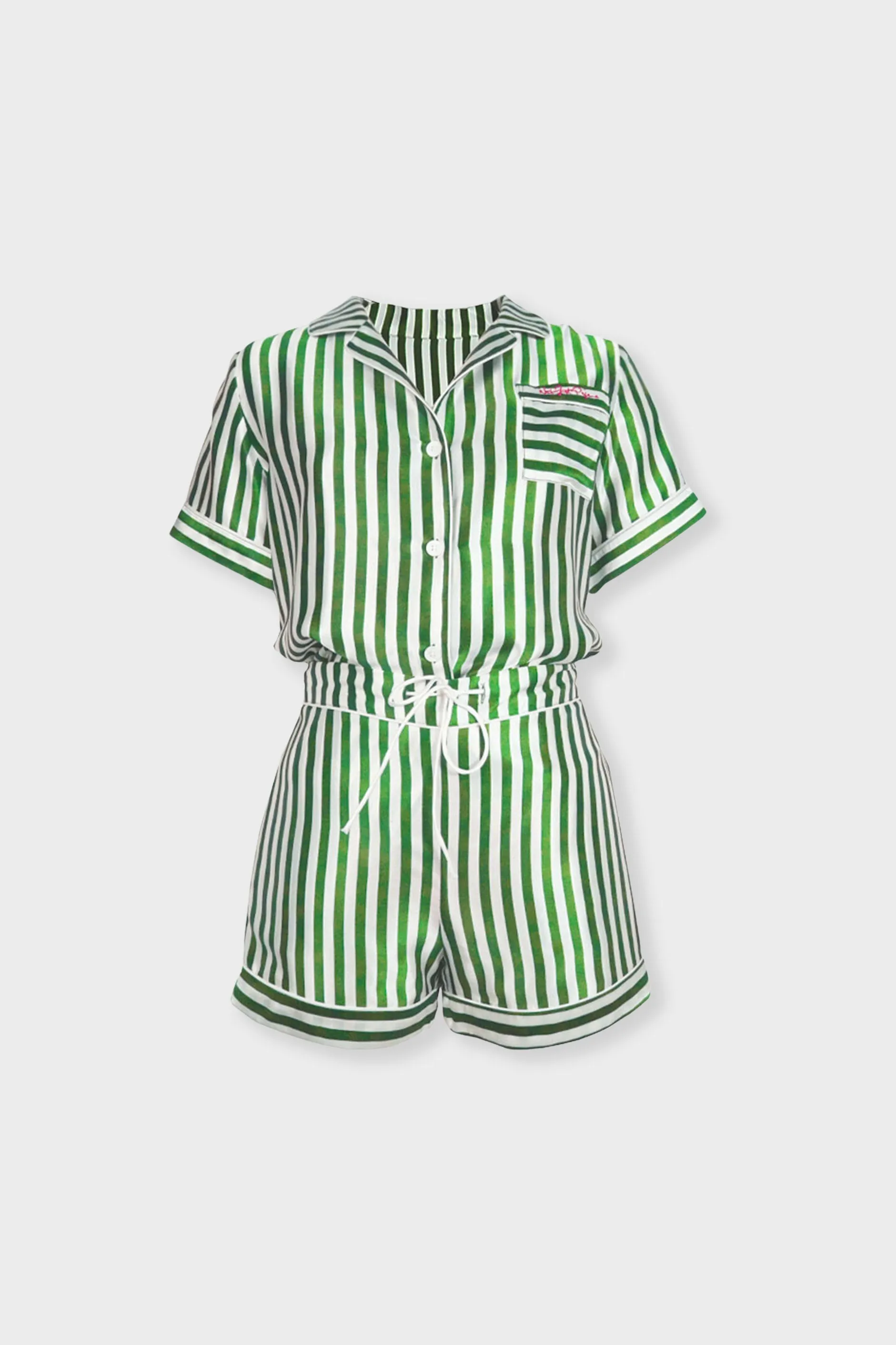 Silk Stripes Short Pajama Set