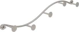 Spectrum Sweep Wall Mount 5-Hook Rack (Satin Nickel) - Wire Storage for Entryway, Bathroom, Backpack, Coat, Jacket, Purse, Belt, Robe, & More / Home Dcor & Apartment Essential