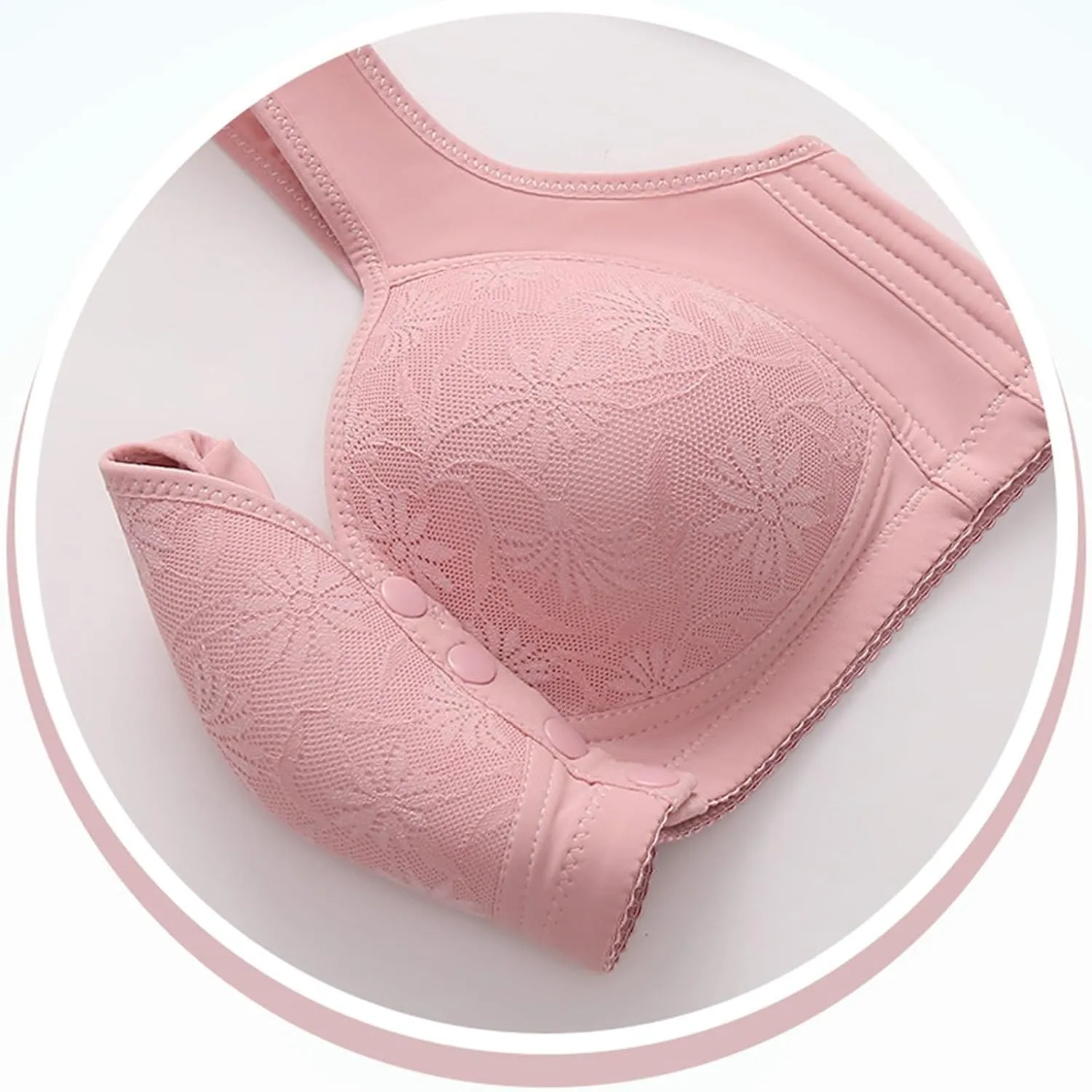 Sports Bras for Women Padded Smoothing Convertible Bra Jacquard Push up Comfort Bralettes V Neck Racerback Crop Top