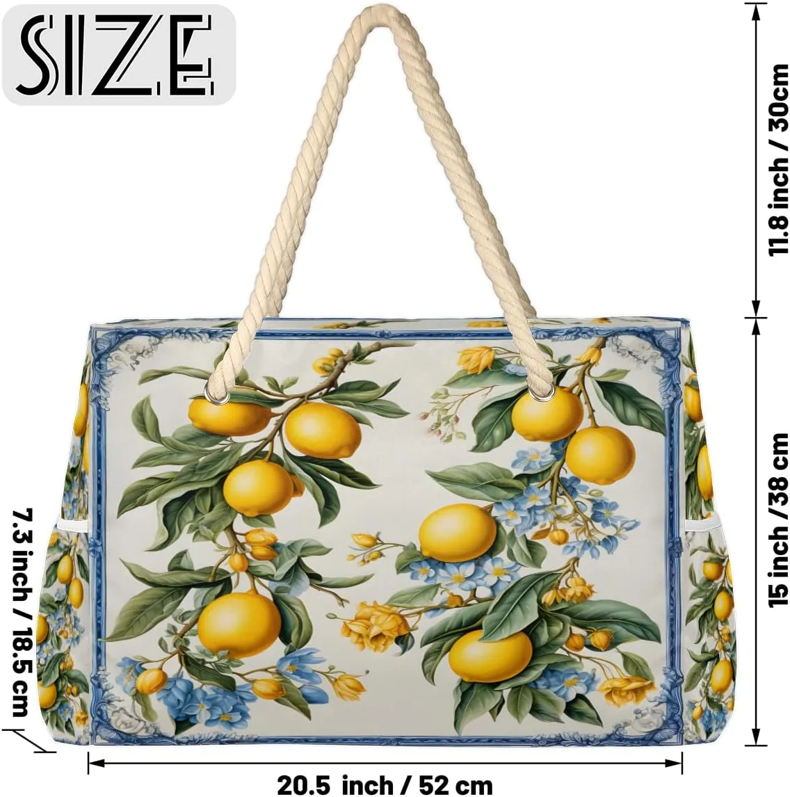 Tote Beach Bag for Women Large Zipper Beach Bags Waterproof Sandproof Cute Owls Gym Swim Pool Travel Bag