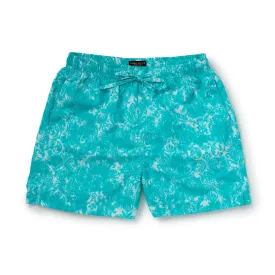 Turquoise Fronds Swimming Trunks