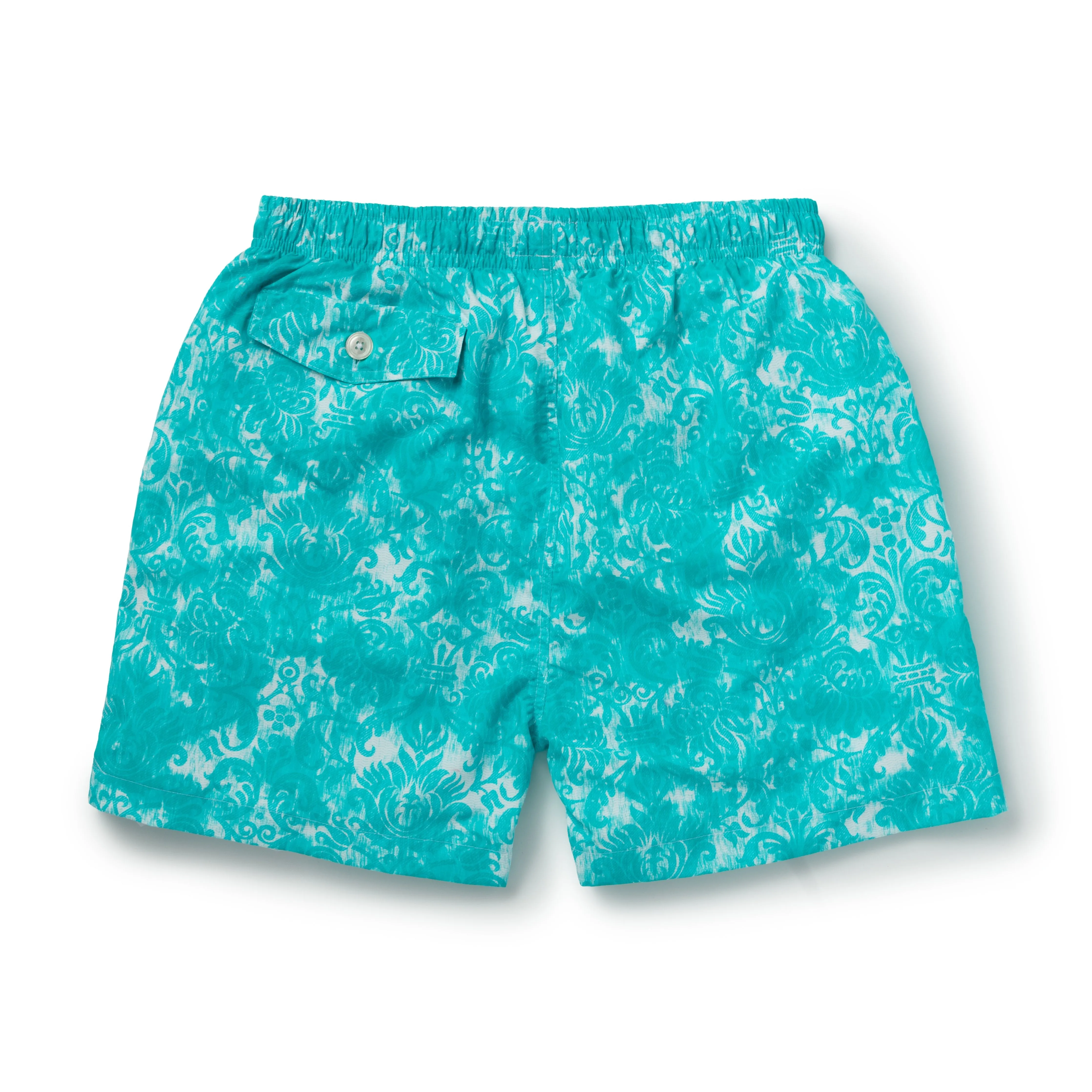 Turquoise Fronds Swimming Trunks