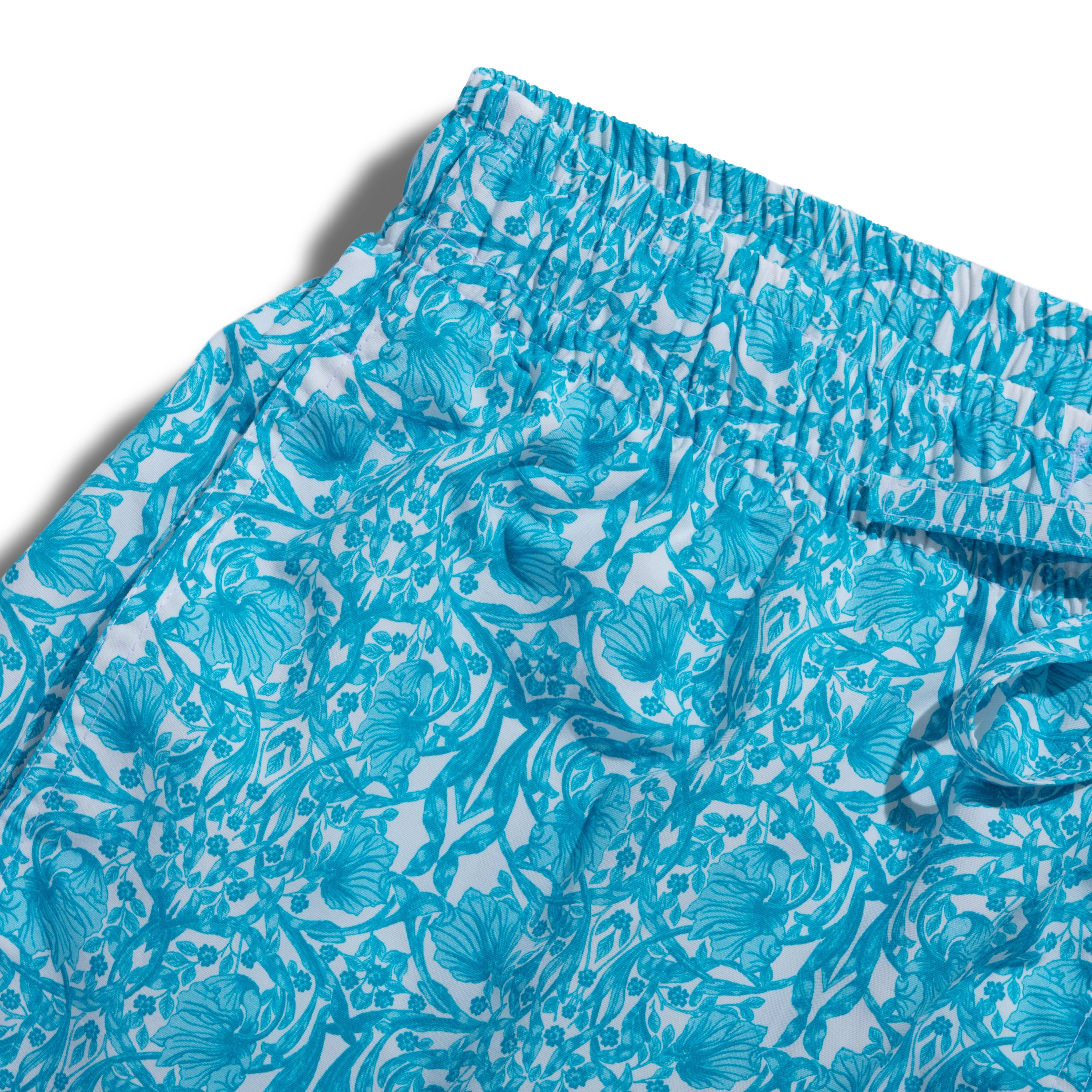 Turquoise Trellis Swimming Trunks