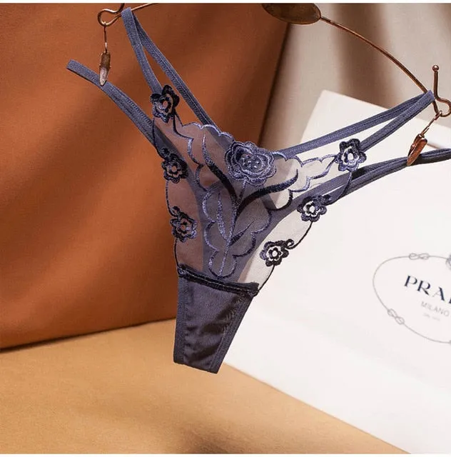 VDOGRIR Sexy Women Lace Panties Underwear Thin Belt Thongs Low Waist G-String Hot Woman String Low Waist Lady Lingerie Tanga