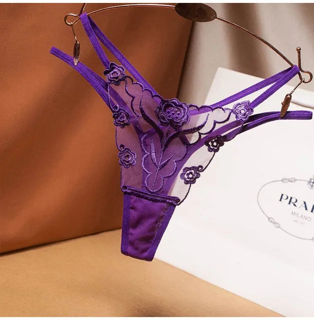 VDOGRIR Sexy Women Lace Panties Underwear Thin Belt Thongs Low Waist G-String Hot Woman String Low Waist Lady Lingerie Tanga