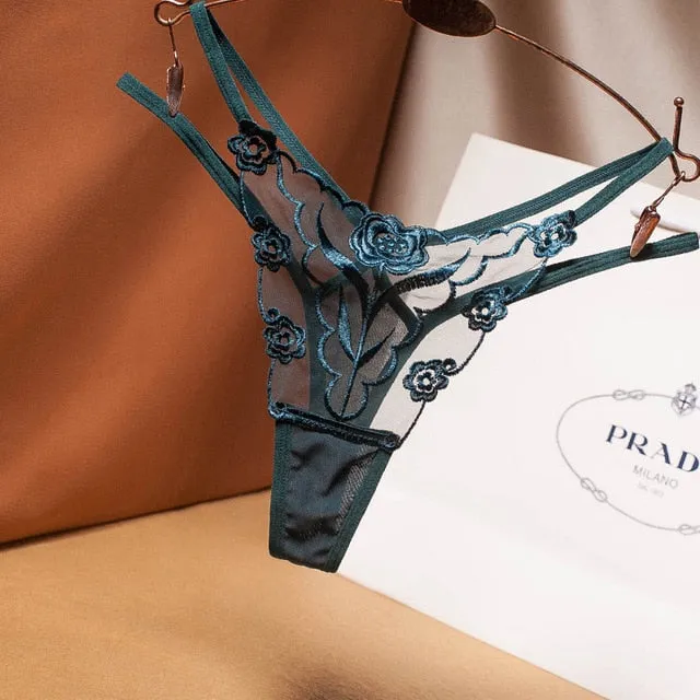 VDOGRIR Sexy Women Lace Panties Underwear Thin Belt Thongs Low Waist G-String Hot Woman String Low Waist Lady Lingerie Tanga