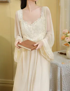 Vintage Princess Lace Stitched Night Gown Dress