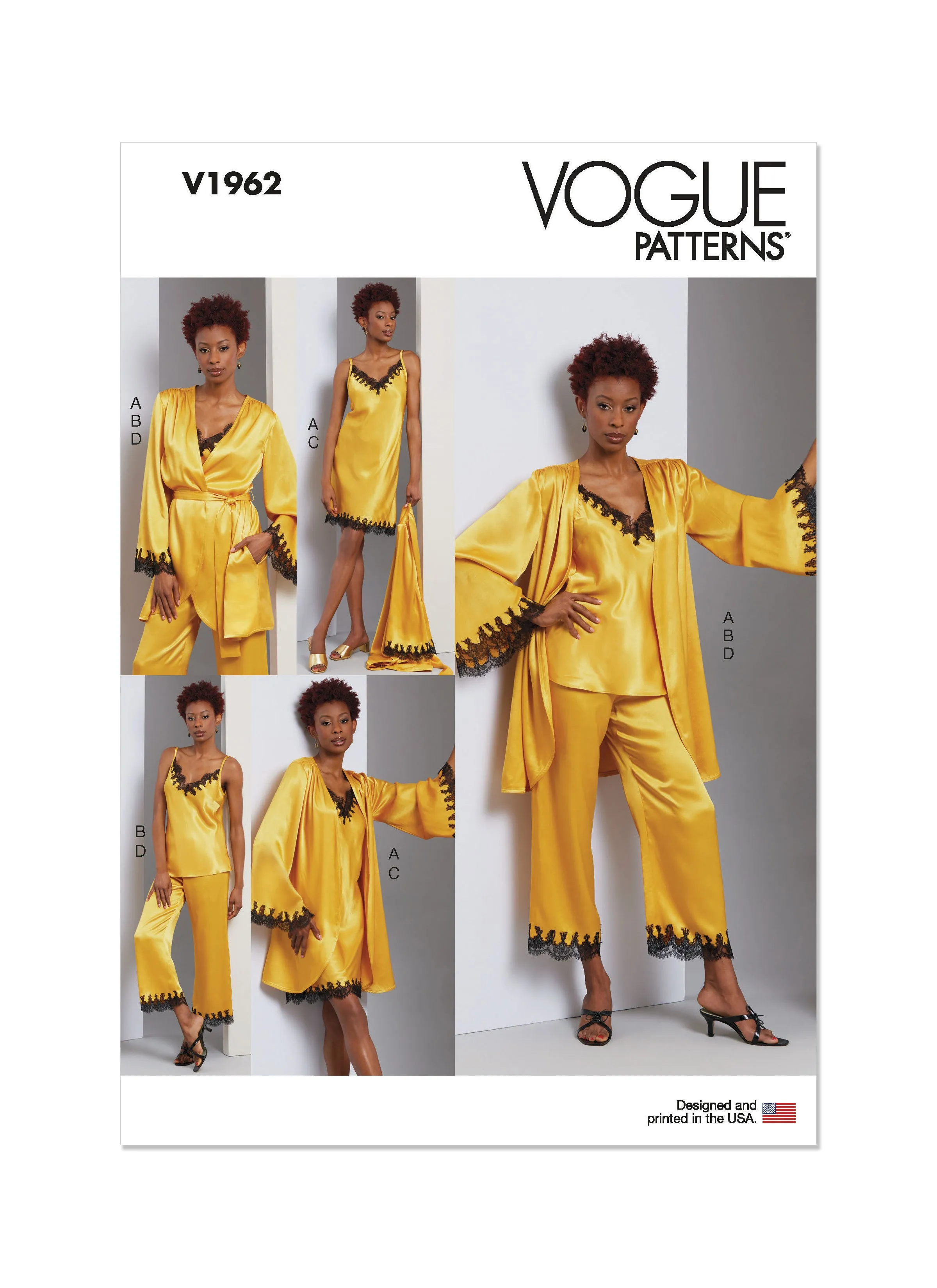 Vogue sewing pattern 1962 Robe, Camisole, Slip Dress and Pants