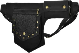Waist Bag Pouch for Women Vintage Waist pack Hip Bag Fanny Bag Renaissance Faire Festival Chest Pack with Adjustable Belt Strap
