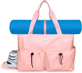 Yoga Bags for Women with Yoga Mats Bags Carrier Carryall Canvas Tote for Pilates Shoulder for Travel Office Beach Workout